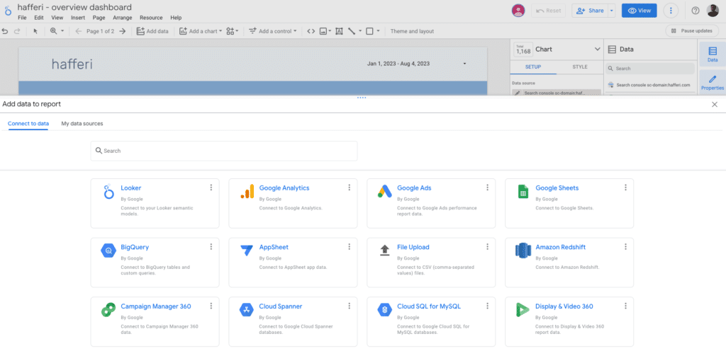 Google Data Studio collaboration capabilities 5 Looker Studio connector gallery
