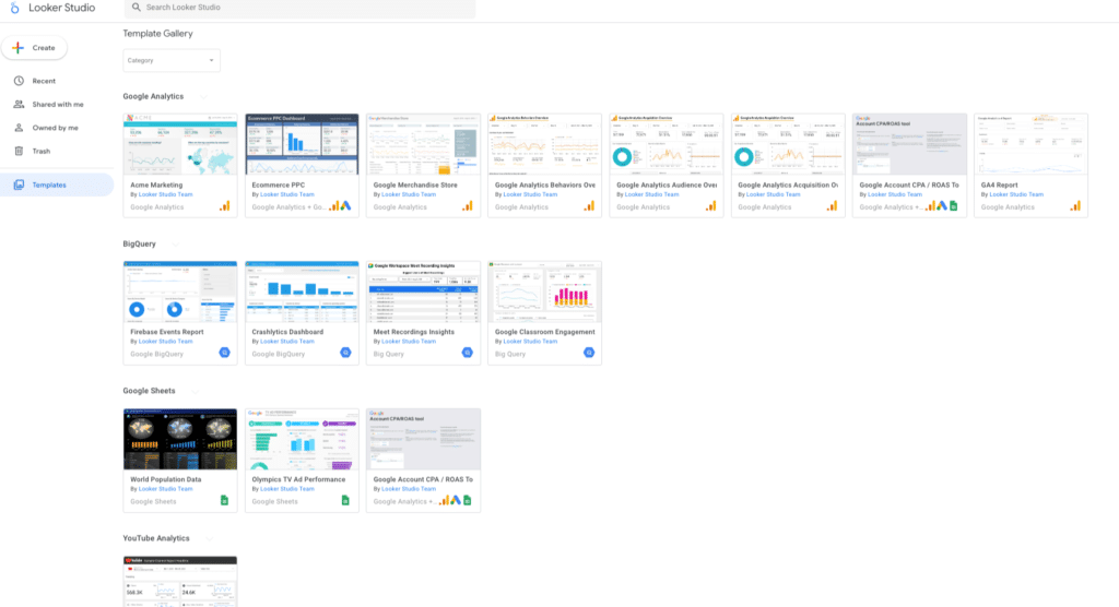 Google Data Studio collaboration capabilities 6 Looker Studio template gallery